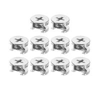QUARKZMAN Cam Lock - Dadi per mobili, 10 pezzi, 15 x 9,5 mm, dadi di bloccaggio per mobili