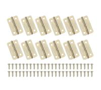 QUARKZMAN Cardini Piccoli 1-1/2 Pollici Mini Cerniere Per Scatole Di Gioielli Con Viti Per Scatole Di Legno Per Gioielli Cassettiere Porte Cancelli (Tono Oro, Confezione Da 12)