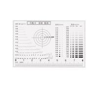 QUARKZMAN Carta di Stima Dimensioni SEC Alta Precisione, 8cm 0,2mm Film Coperta Pellicola Trasparente per Rilevazione Difetti Diametro Larghezza Linea