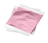 QUARKZMAN Carta Foglia Rosa Foglia d'Oro Foglio 5.5 x 5.5 Pollici per Decorazione Artistica, Sculture, Pacco da 100