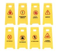 QUARKZMAN Cartello di Avvertimento in Miniatura, Segnali di Controllo Accessi, Modello di Plastica per Scenari Urbani, Segnale Mini, Perfetto Casa delle Bambole (Giallo, 8 Pezzi)