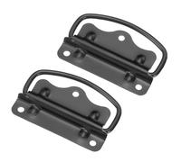 QUARKZMAN Cassapanca Maniglie 2pz - Acciaio Inox Maniglie Tiranti Pieghevole Maniglia per Legno Cassetta Portautensili Cassetta Portagioielli Cassetta Industriale Taglio Piano Baule (Nero)