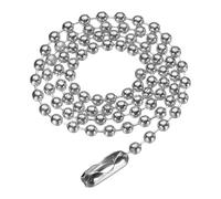 QUARKZMAN Catena A Sfera In Acciaio Inossidabile 2.4mm Lunghezza 13.8" Collana A Sfera Rotonda Catene Di Trascinamento Per Targhette Da Cane Per Uomo Donna Creazione Di Portachiavi Argento