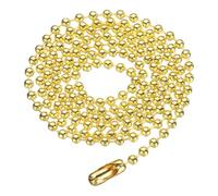 QUARKZMAN Catena A Sfera In Ferro 2.4mm Lunghezza 21.7" Collana Con Perline Tonde Connettori E Moschettoni Per Uomo Donna Creazione Gioielli Braccialetti Portachiavi Oro