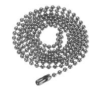 QUARKZMAN Catena A Sfera In Ferro 2.4mm Lunghezza 27.6" Collana A Perline Tonde Catene Con Connettori E Chiusure Per Uomini Donne Creazione Di Gioielli Bracciali Portachiavi Nero Pistola