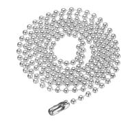 QUARKZMAN Catena A Sfera In Ferro 2.4mm Lunghezza 29.5" Collana A Perline rotondo Catene A Tiro Per Targhette Per Cani Per Uomo Donna Braccialetti Portachiavi Argento