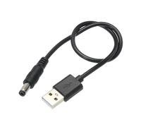 QUARKZMAN Cavo di Alimentazione USB a DC 0,3 M USB a DC 5,5mm x 2,1mm Cavo Alimentazione 5V Nero per Mini Ventola Fotocamera Telefono Cellulare Tablet Dispositivi 1pz
