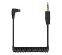 QUARKZMAN Cavo PC Sync Flash Da 3mm A Maschio Adatto A Connettore Studio | Plug A Maschio Cavo Sync Flash Con A Spirale E Blocco A Vite 2.5mm(3P A MINI(5P, Per Fotocamera, Fotografia
