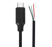 QUARKZMAN Cavo Pigtail Type C Maschio A Filo Scoperto 0.3M/1Ft 20AWG 12V 5A USB C Plug A 4 Pin Connettore A Filo Scoperto Per DIY Tastiera Ventilatore Attrezzatura 2 Pz