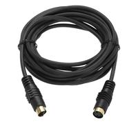 QUARKZMAN Cavo Video S 3 m, Mini DIN 4 Pin Cavo S-Video Maschio a Femmina Connettore Placcato Oro per Trasferimento su TV Ricevitore Monitor S-VHS VCR DVD