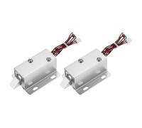 QUARKZMAN CC 12V 1.1A Serratura Elettromagnetica Mini Serratura Porta Cassetto 2.1x1.6x1.1Pollice Design Lingua in Giù Funzione Serratura Magnetica per Serratura di Sicurezza Cassetto 2 Pz