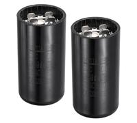 QUARKZMAN CD60 Condensatore Per Motore, 124-149uf/MFD AC125V Condensatore Di Avvio E Marcia 50-60Hz Universale Per Motori Elettrici, Nero 36x70mm, Confezione Da 2 Pezzi