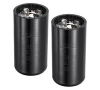 QUARKZMAN CD60 Condensatore Per Motore, 161-193uf/MFD AC125V Condensatore Di Avvio E Funzionamento 50-60Hz Universale Per Motori Elettrici, Nero 36x70mm, Confezione Da 2