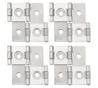 QUARKZMAN Cerniere a Doppia Azione Schermo Pieghevole, 4Pz 1,85" Cerniere a Doppia Oscillazione Stile Retrò Rotazione di 270 Gradi Cerniere per Porta a Soffietto, Argento