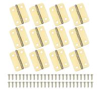 QUARKZMAN Cerniere A Scomparsa Piccole 1 Pollice Mini Cerniere Per Scatole Di Gioielli Con Viti Per Cassetti Armadi Porte Cancelli In Legno (Colore Oro, Confezione Da 12)