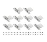 QUARKZMAN Cerniere Incasso per Cucina 3/8", 10Pz Cerniere per Armadietti con Chiusura Automatica per Telaio Frontale Porta per Armadietti Cucina con Viti, Bianco Puro