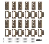 QUARKZMAN Cerniere per porte senza mortasa 51x25mm 24 pezzi | in ferro, colore bronzo verde, rotazione a 360°, installazione facile, per armadio pieghevole, per cassapanca