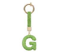 QUARKZMAN Charm per Borsa con Lettera G Alfabeto, con Strass, con Lettere Iniziali Alfabeto, Accessori per Portachiavi, Braccialetti, Collane, Gioielli, Borse, Verde Chiaro