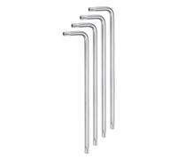 QUARKZMAN Chiave Esagonale Torx Forma L da 4pz T30 Lunghezza 5,31 Pollici Chiave Esagonale Stella 6 Punti Acciaio Carbonio per Riparazione Auto, Moto, Tono Argento