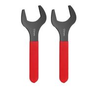 QUARKZMAN Chiave Forcella Singola 2 Pezzi 51mm Acciaio Carbonio Rosso | Super Sottile e Ultra Sottile, Angolo 15 Gradi, con Impugnatura in Plastica, per Spazi Stretti