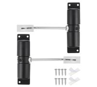 QUARKZMAN Chiudiporta a Molla 2 Pezzi 128 Mm/5,04", Chiudiporta Automatici Lega Alluminio Velocità Chiusura Regolabile per Porte a Chiusura Automatica 20-40 Kg, Nero