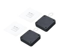 QUARKZMAN Chiudiporta Automatico con Sensore Senza Perforazione 0,05x47" Lucchetto con Cavo Retrattile con Terminale ad Arco con Blocco Sicurezza Adesivo Biadesivo per Porte 1200g 2Set Nero