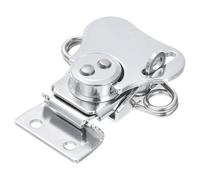 QUARKZMAN Chiusura a Farfalla Twist, 2.17 Pollici Chiusura a Twist a Molla in Lega con Chiavistello a Farfalla per Casse, Valigie, Scatole di Legno, Argento