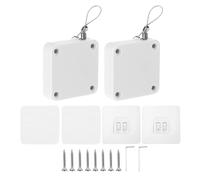 QUARKZMAN Chiusura Porta Scorrevole Automatica Senza Foratura 800G Multifunzionale Con Cavo D’Acciaio Per Tempesta Adatta A Camera Da Letto Bagno Studio (Confezione Bianca Da 2 Pezzi)