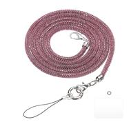 QUARKZMAN Cinghie per borse con Strass, Manico Borsa Cristallo Scintillante Tracolla Ricambio per Borsa Telefono Borsa Sotto Braccio Borsa a Spalla Borsa Sera Tote Pochette Satchel, Rosa