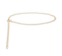 QUARKZMAN Cintura A Catena Per Donna, 47.2 Pollici Lunghezza Regolabile Cintura Western Per Donna Con Sacchetto In Cordino Nero, Oro