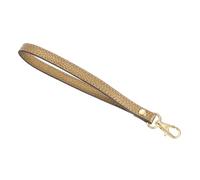 QUARKZMAN Cinturino da Polso in Pelle, 190mm Tracolla Sostitutivo per Borsa Pochette a Mano Cordino Ricambio Laccio per Borsellino Portachiavi Borsa Fai da Te (Oro Chiaro, Oro)