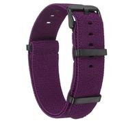 QUARKZMAN Cinturino Orologio In Nylon Elastico 20mm Soltanto Francese Impermeabile Cinturino Orologio Sostitutivo Con Fibbia Nera Per Uomo Donna Viola