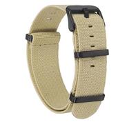 QUARKZMAN Cinturino Orologio In Nylon Elastico 22mm Soltanto Francese Impermeabile Cinturino Orologio Sostitutivo Con Fibbia Nera Per Uomini Donne, Cachi