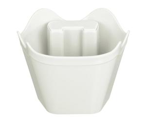 QUARKZMAN Coffee Knock Box, 4 Inch Plastic Polygonal Knock Box For Espresso Machine Accessories, Multipurpose Coffee Grounds Bin With Non-Slip Base For Home Cafe Office Use, White