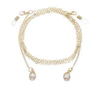 QUARKZMAN Collana Per Occhiali Con Perline Goccia Portaocchiali Oro