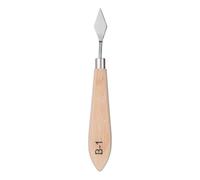 QUARKZMAN Coltelli a Paletta per Pittura 6,3" Lama in Acciaio Inox Spatola Coltello per Palette con Design Foro Manico in Legno di Faggio per Olio Acrilico Tavolozza Colori