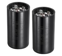 QUARKZMAN Condensatore CD60 Per Motore, 216-259uf/MFD AC125V Condensatore Di Avvio E Funzionamento 50-60Hz Universale Per Motori Elettrici, Nero 36x70mm, Confezione Da 2