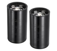 QUARKZMAN Condensatore Di Avviamento CD60, 130-156uf/MFD AC125V Condensatore Di Funzionamento Universale Per Motori Elettrici 50-60Hz, Nero 36x70mm, Confezione Da 2