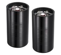 QUARKZMAN Condensatore Di Avviamento Motore CD60, 1000-1200uf/MFD AC125V Condensatore Di Funzionamento Universale 50-60Hz Per Motore Elettrico, Nero 46x86mm, Confezione Da 2 Pezzi