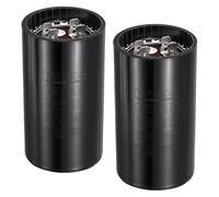QUARKZMAN Condensatore Di Avviamento Motore CD60, 708-850uf/MFD AC125V Condensatore Di Marcia Universale Per Motori Elettrici 50-60Hz, Nero 46x86mm, Confezione Da 2