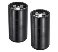 QUARKZMAN Condensatore Di Avviamento Motore CD60, 88-108uf/MFD AC125V Condensatore Di Funzionamento Universale Per Motori Elettrici 50-60Hz, Nero 36x70mm, Confezione Da 2
