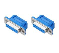 QUARKZMAN Connettore D-sub DB15 IDC Crimp Connettore Presa Femmina 15-pin 2-Row Femmina Porta Seriale Breakout per Attrezzature Meccaniche CNC Computer Confezione da 2