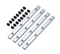 QUARKZMAN Connettore Lineare Dritto, 4pz Staffe di Giunzione Interne da 3.9 Pollici con Viti M5 per Profilo di Estrusione in Alluminio Serie 2020 T Slot 6mm (Argento)