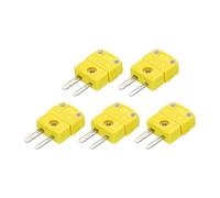 QUARKZMAN Connettori Maschio per Cavo Termocoppia K Type Adattatore Spina Alta Temperatura 220°C(428°F) per Sonda Sensore Termocoppia Giallo 5pz