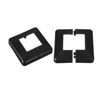 QUARKZMAN Copertura per Base del Palo, 2pz 60x60mm/2,4"x2,4" Copertura in Plastica a Spacco per Base del Palo per Recinzione Ringhiera Scale Balcone,120x120mm/4,7"x4,7" (Totale)