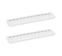 QUARKZMAN Copertura per Bocchette d'Aria, 2pz 500 x 100mm Copertura Ventilazione Lega Alluminio a Maglia, Griglia Ventilazione a Persiana Rettangolare Armadio per Scarpe Guardaroba (Argento)