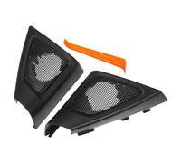 QUARKZMAN Copertura Trim Altoparlante Tweeter Pannello per Porta Anteriore Interna per BMW Serie 5 2009-2016 con Cacciavite ABS Nero - Confezione da 2