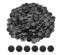 QUARKZMAN Coperture a Vite, 228pz 17mm - Tappo a Vite in Plastica Auto-Bloccante, Copertura Decorativa a Vite per Dado di Fissaggio a Croce Phillips Vite Autofilettante, Nero