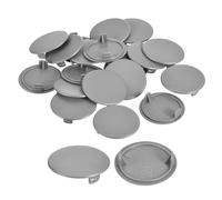 QUARKZMAN Coperture per Fori Cerniere, 35mm incasso grigio 20pz | Tappo Copertura Rotondi a Incasso in Plastica con Foro Nascosto per Mobili Armadietti Credenze