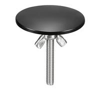 QUARKZMAN Coperture per Fori del Lavello da Cucina, 1pz Copertura per Foro Rubinetto in Lega di Zinco Copertura per Foro del Dispenser Sapone per Lavabo Appoggio (Nero Opaco)